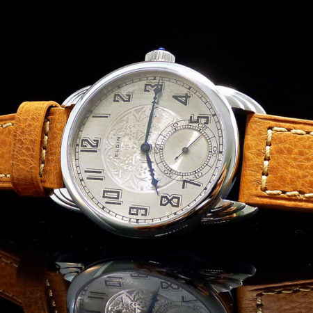 Steel Elgin with Original Silvered embossed Dial, from 1919 - Image 3