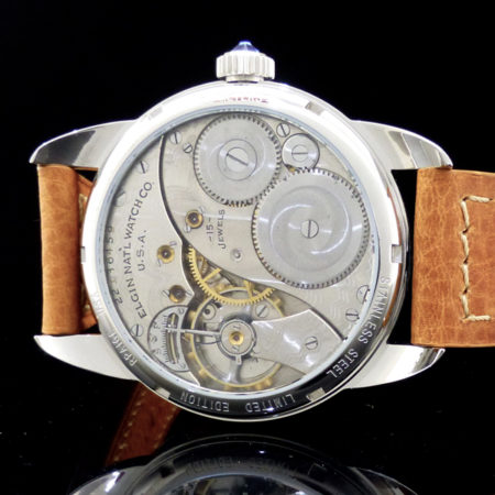 Steel Elgin with Original Silvered embossed Dial, from 1919 - Image 2