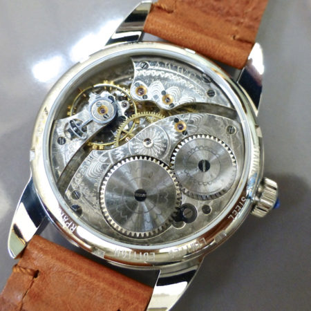 Special  Wrocket watch with original Waltham dial made for the Packard Motor Car Company in steel - Image 5