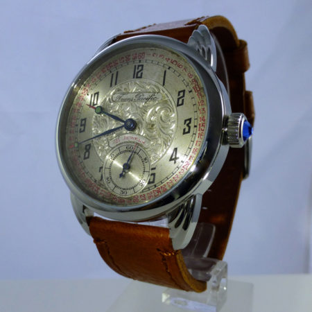 Steel Wrocket with Original  Elgin Movement and Swiss railroad Dial - Image 2