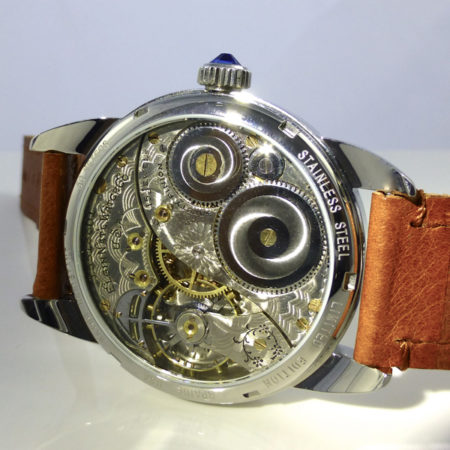 Steel Wrocket with Original  Elgin Movement and Swiss railroad Dial - Image 3