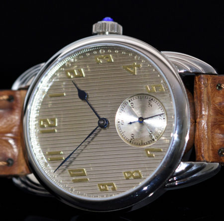 Steel Wrocket with Rare Sterling  Dial with solid gold numbers.