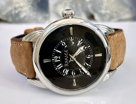 Unusual  Antique Black Enameled Military  Dial - Image 2