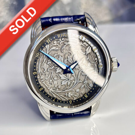 Antique Hand Engraved Sterling Silver Dial